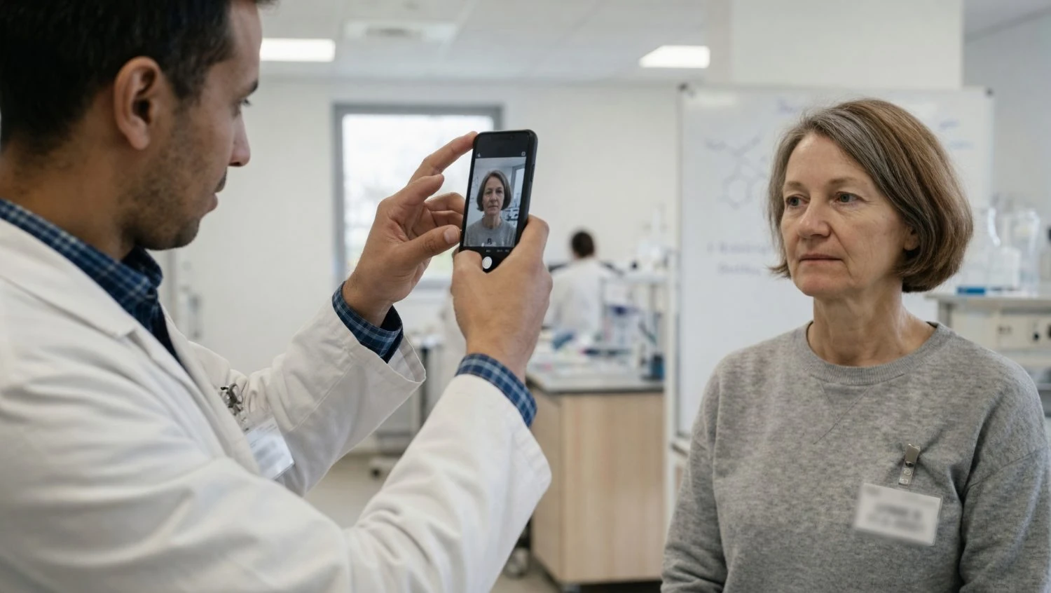 Clinician capturing a participant at the clinic
